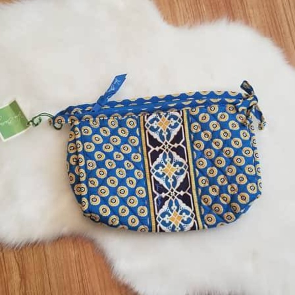 Vera Bradley Handbags - Vera Bradley Riviera Blue Medium Bow Cosmetic bag